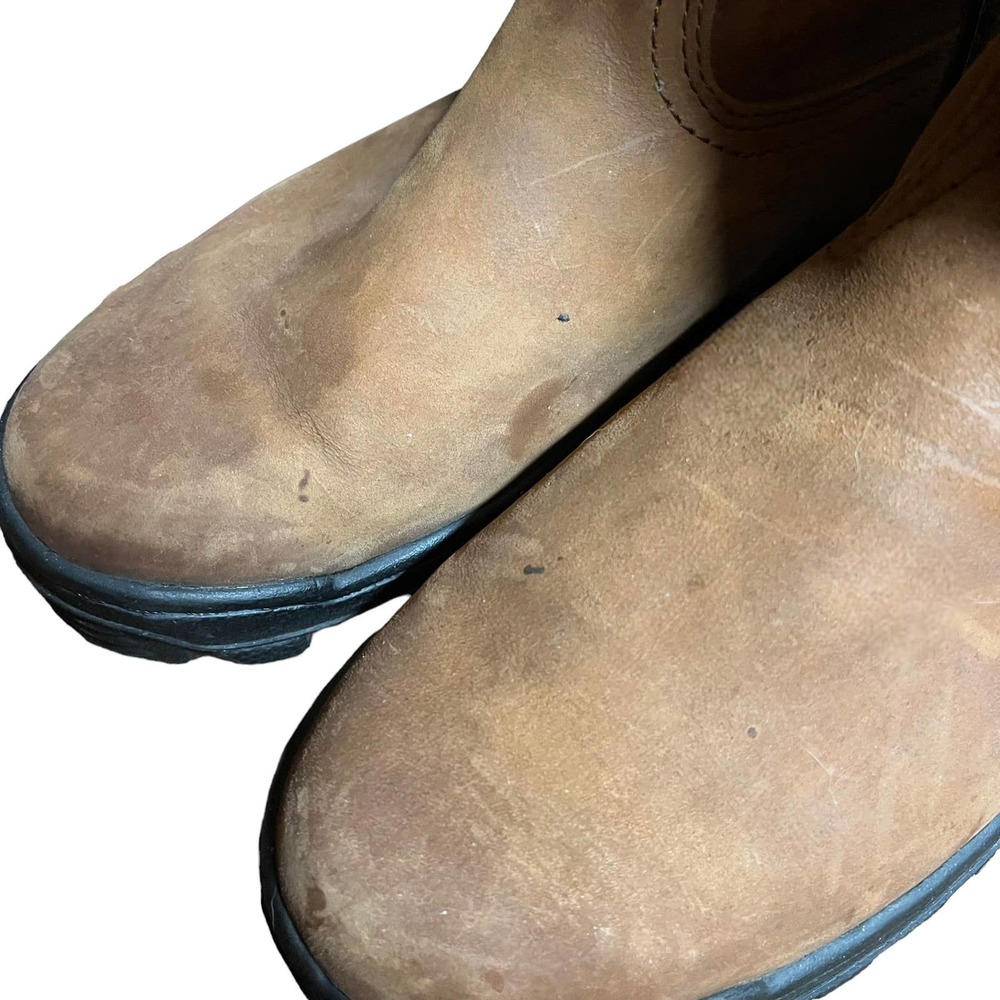 LOM Work Boots Brown Suede Western Men's Made in Mexico Size 10.5 Oil Resistant - Picture 11 of 13